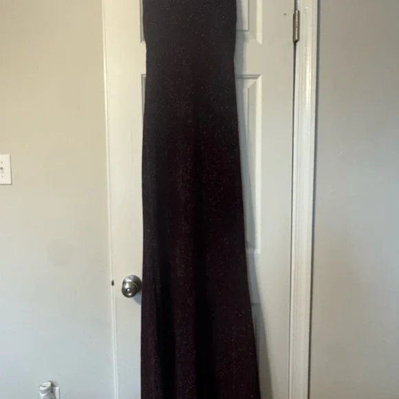 Purple Strapless Sleeveless Prom Gown - Picture 1 of 2
